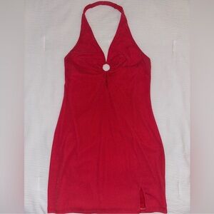 Wild Fable Sparkly Red Halter Top MIni Dress